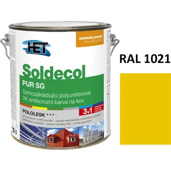 barva na kov Soldecol PUR SG 2,5 L RAL 1021