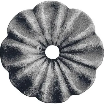 KP Ozdobný květ pro kovaný plot, bránu a zábradlí KK-1251, 63 x 3 mm