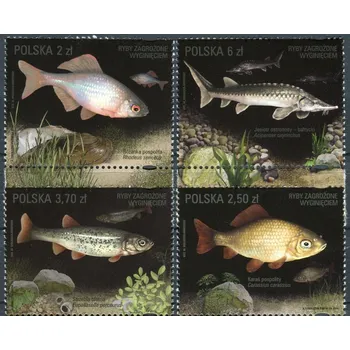 Poštovní známka Poczta Polska (2016) MiNr. 4861 - 4864 ** - 2 + 2,5 + 3,7 + 6 Zl - Polsko - Ohrožené druhy ryb