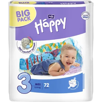 Plenkové kalhoty Recenze Bella Happy Midi Big Pack 72 ks