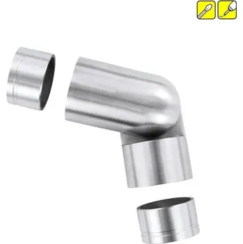 Zábradlí Feldmann Nerezová spojka dřevěného madla zábradlí pr.42 mm 50604-240 flexi 0° - 90°, AISI 304 brus