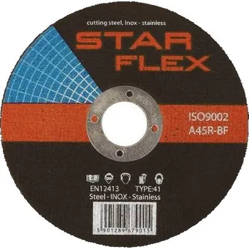 Řezný kotouč STAR FLEX Řezný kotouč na ocel a nerez StarFlex pr.115 mm, tl.1 mm, otvor pr.22 mm, velmi tvrdý