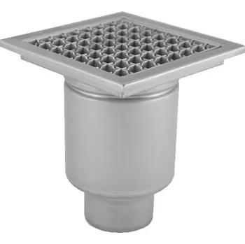 Kanalizační potrubí Kanalizační vpusť, spodní KSDmini 200 - odtok 75 (Průmyslová odpadní mřížka 200mmx200mm)