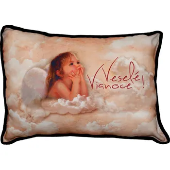 Vánoční dekorace Vánoční polštář s andělem SK