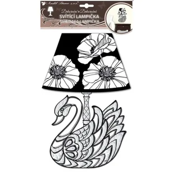 Samolepící dekorace Lampička LED labuť 31cm