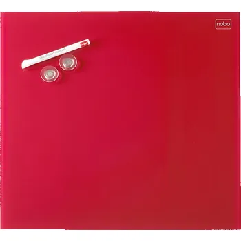 Nobo Skleněná magnetická tabule 45 x 45 cm, červená