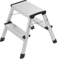 Hailo D60 StandardLine 2x2 stupně - malé oboustranné hliníkové schůdky, štafle - 4442-701