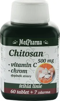 Přírodní produkt MedPharma Chitosan 500 mg + vitamín C + chrom