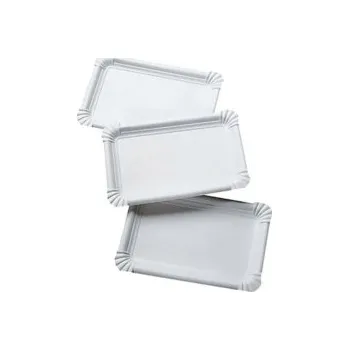 Jednorázové nádobí Tácky papírové - č. 5 / 222 x 160 mm / 100 ks