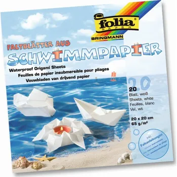 Umělecký papír Folia - Max Bringmann Voděodolný papír BÍLÝ - 20x20 cm - 20 listů