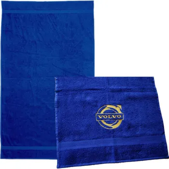 Ručník Ručník s výšivkou VOLVO (Modrý ručník z kvalitního froté o rozměrech 50 x 100 cm)