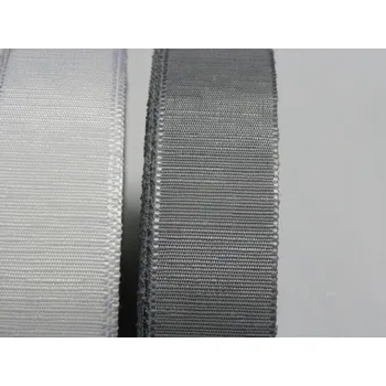 Stuha plátnová šedá