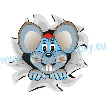 Samolepicí dekorace na vozidlo Samolepka MOUSE SE VEZE (Tištěná samolepka)