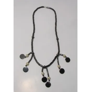 Náhrdelník Náhrdelník hematit zdobený