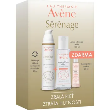 Avéne Serenage revitalizační krém 40 ml + 100 ml odličovací mléko + 20 ml pleťové tonikum