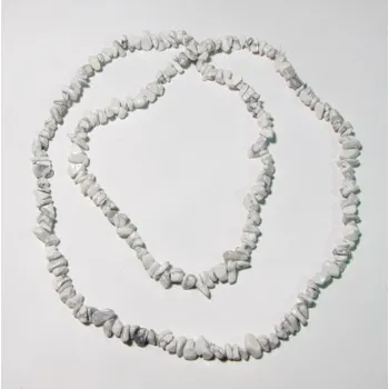 Náhrdelník Dlouhý náhrdelník 90cm - Howlit - Magnezit