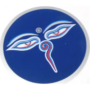 Samolepící dekorace Buddhovy oči - modrá samolepka