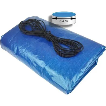 bazénová plachta Krycí plachta modrá 7,2 m na bazén průměru 6,4 m