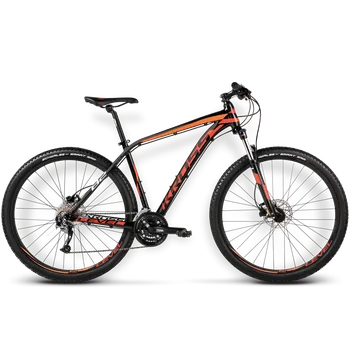 Horské kolo Kross Level B2 black/red/orange glossy 2017