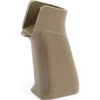 Airsoft E&C Pažbička včetně kovové patky, styl HK416 - TAN