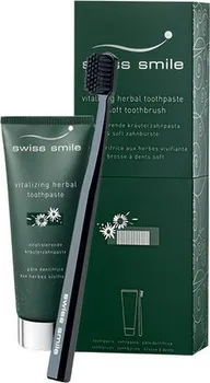 Zubní pasta Swiss Smile Vitalizing Herbal U 75 ml + zubní kartáček Sensitive-Soft Green 1 ks