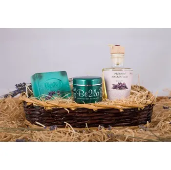 Kosmetická sada Dárkový koš březové kosmetiky Be2la® - 1 mýdlo, masážní olej, krém