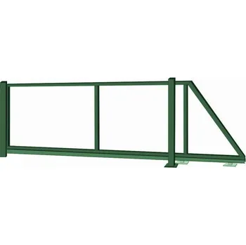 brána Samonosná posuvná brána - rám, výška 150x450 cm, zelená