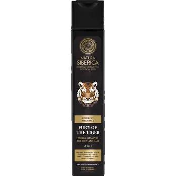 Sprchový gel Natura Siberica Nezkrotnost tygra energizující šampon na vlasy a tělo 2v1 250 ml