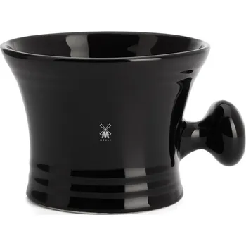 Mühle Černá miska na holení s rukojetí