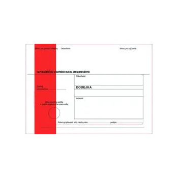 Obálka Obálky B6 s dodejkou, vytrhovací okénko - s červeným pruhem / 1000 ks