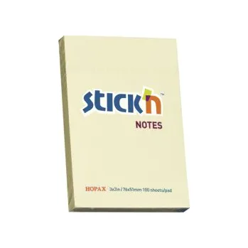 Samolepící bloček Samolepicí bločky Hopax žluté - 76 x 51 mm / 100 lístků