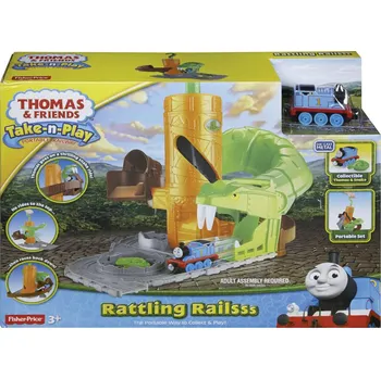 Vláček a vláčkodráha Fisher Price Mašinka Tomáš Take-n-Play Chřestýší dráha