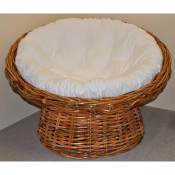 Papasan Axin Trading2 Ratanový papasan Abaka polstr bílý