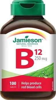 Jamieson Vitamín B12 kyanokobalamín 250 mcg 100 tbl.
