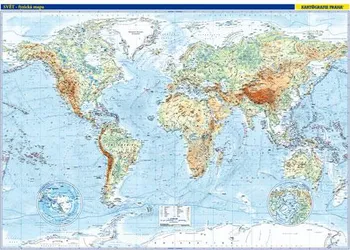 Svět: Nástěnná fyzická mapa 2015 1:22 000 000 - Kartografie Praha