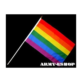 Vlajka Vlaječka - praporek Duhová vlajka 30 x 45 cm