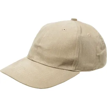 Čepice Kšiltovka nízká béžová s mosaznou sponou sepraná