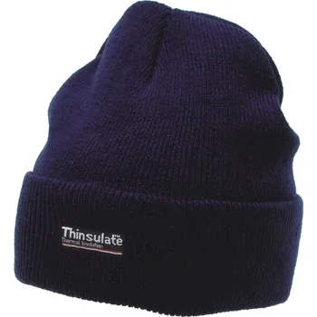 Čepice Čepice ohrnovací Acryl pletená krátká modrá Thinsulate