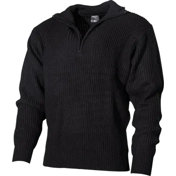 Pánský svetr Islandský svetr Troyer černý se zipem Velikost: S