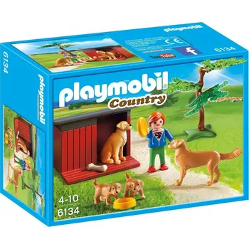 Stavebnice Playmobil Playmobil 6134 Zlatý retriever se štěňaty