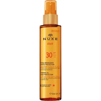 Přípravek na opalování Nuxe Sun Bronzující olej SPF 30 150 ml