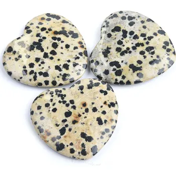 Sběratelství Srdce ploché jaspis dalmatin 45mm