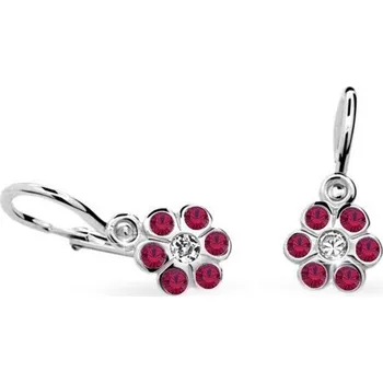 Náušnice Dětské náušnice Cutie C1737-B Ruby Dark