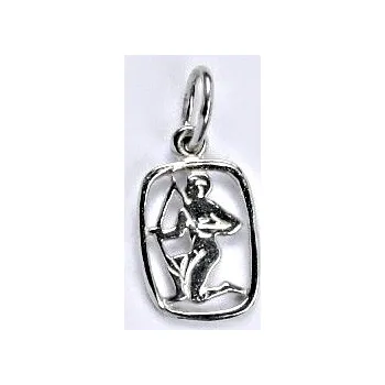 Přívěsek Zlatý přívěsek, znamení zvěrokruhu střelec, bílé zlato,14 kt, P 730