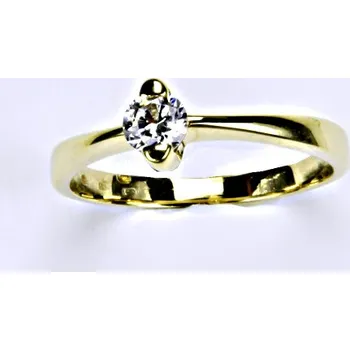 Prsten Prsteny šperky, prsten žluté zlato se zirkonem VR 113