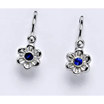 Náušnice Dětské náušnice z bílého zlata 585/1000 VE 185 spinel