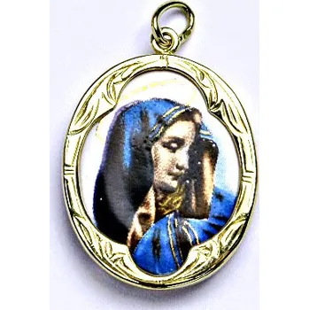 Přívěsek Zlatý přívěšek Madonka kameninová, žluté zlato, (MT), P 1013 madonka