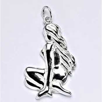 Přívěsek Zlatý přívěsek, znamení zvěrokruhu panna, bílé zlato,14 kt, P 941