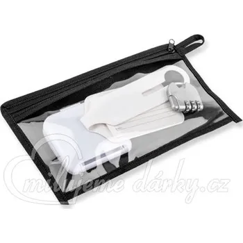 Kosmetická sada Cestovní šitíčko, zámek, visačka v průhledném pouzdře na zip
