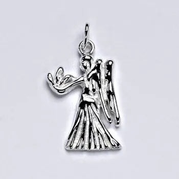 Přívěsek Zlatý přívěsek,znamení zvěrokruhu panna,bílé zlato,14 kt, P 982 (zlaté měsíční znamení)